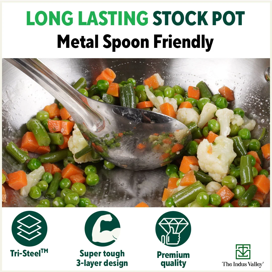 TurboCuk Tri-ply Stainless Steel Casserole/ Cooking Pot/ Sauce Pot+ Steel Lid 2.1L, Premium Quality, 3 Layer Thick Body, 100% Toxin-free, Non-stick, Induction & Gas - Image 11