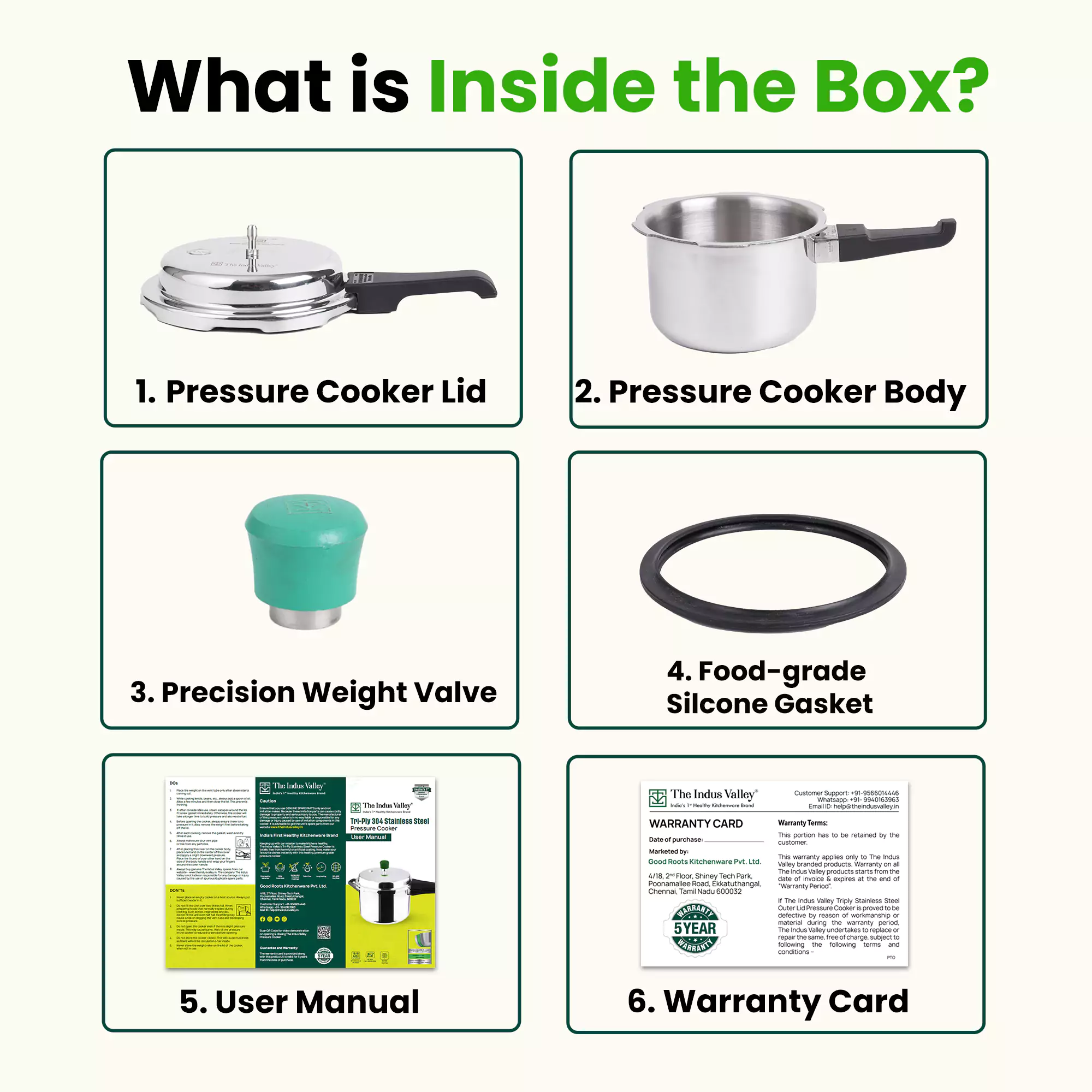 2/3/5L RapidCuk Tri-ply Stainless Steel Pressure Cooker, Premium Quality, 3 Layer Thick Body, Heavy Bottom, 100% Safe, ISI Certified, 5 Yr Warranty, Induction & Gas - Image 9