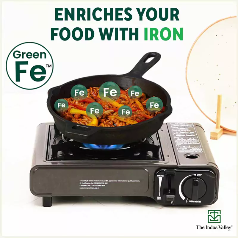Super Smooth Cast Iron Frypan 1.7L+ Free  110 Spatula, Pre-seasoned, Naturally Nonstick, 100% Pure,Toxin-free 25.4cm - Image 5